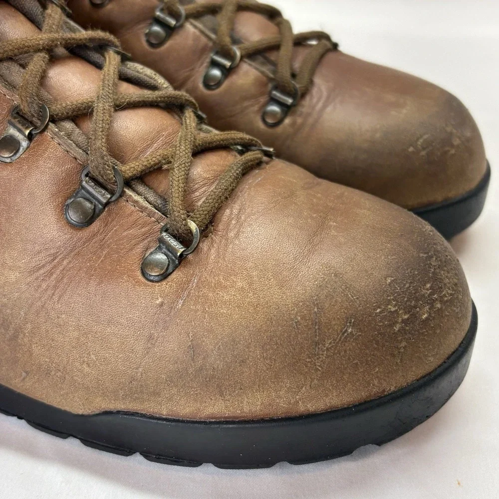 Vintage Asolo Trail II S Leather Hiking Boots Mens US 12 M Asosorb Trionic Italy